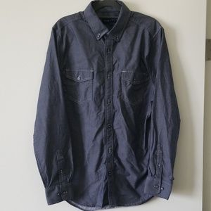 Five Four -  Dark Navy Chambray Button Down